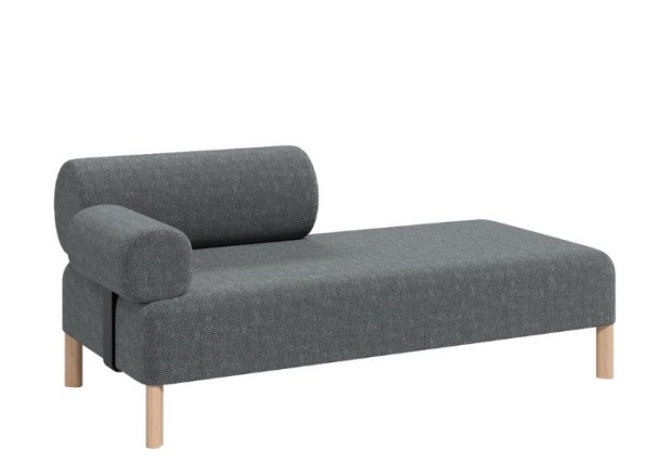 PEBBLE TWO SEAT-BACKREST-ARM-MID GREY